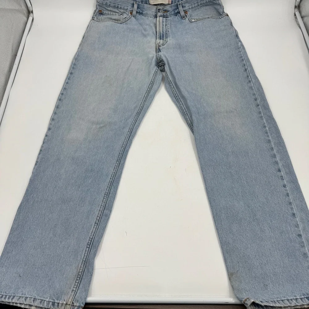 Levi's 505 Regular‎ Fit Light Wash Denim Jeans Men's W38 L32